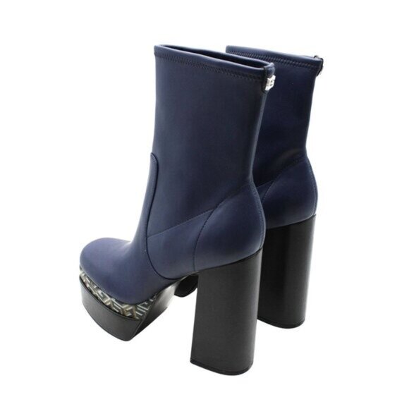 Guess Womens Blue Color Block 2 Platform Booties - Picture 7 of 8